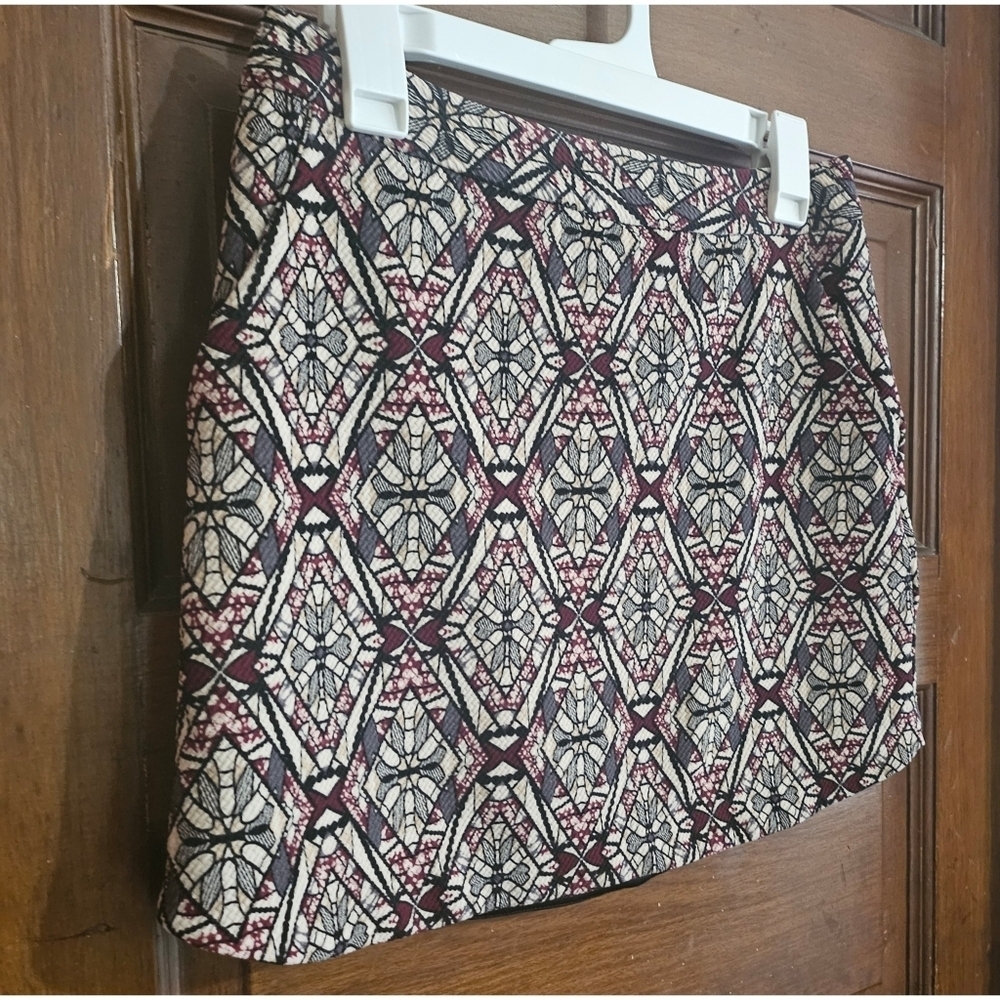Lush Patterned Mini Skirt - Picture 2 of 8
